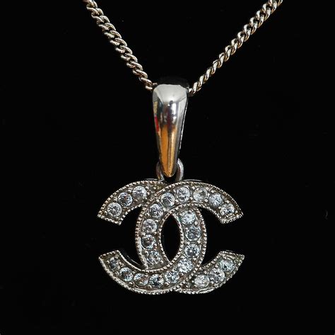 chanel crystal cc necklace replica|chanel cc necklace price.